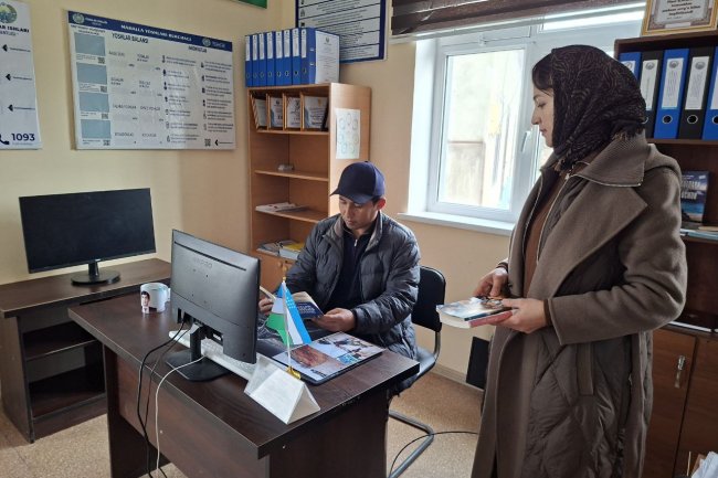 “Ipoq”  mahalla fuqarolari yig`inida ko`chma kutubxona xizmati ko`rsatdi